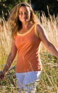 Top - Blume des Lebens orange/sun