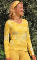 Batik Shirt  Langarm  - Sonnengru�